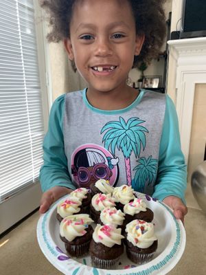 Another satisfied cupcake customer!  at Cupt Cupcakes in Silver Spring