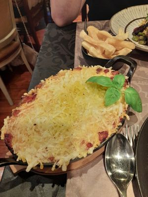 Vegan lasagna at Pratu's in Alcobaca