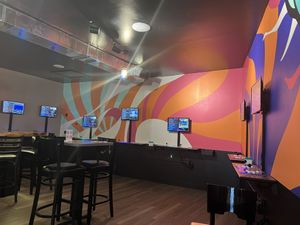 The interior; some sort of arcade games   at Mashita in Harrisonburg