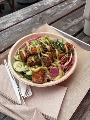 Poke bowl  at Haywood Common in Asheville