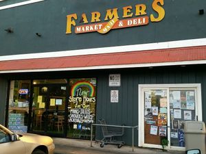 outside at Farmers Market Store & Deli Cafe in Lahaina