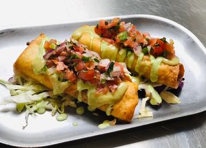 Doraditos with black bean & potato  at Centro Neighborhood Kitchen in Burien