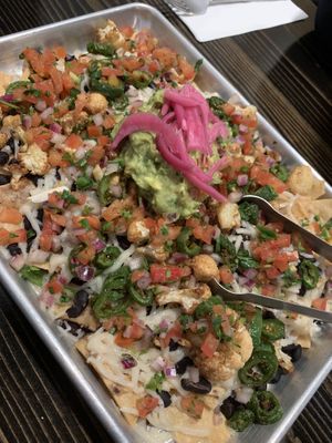 Vegan Cauliflower Nachos 🙌 at Centro Neighborhood Kitchen in Burien