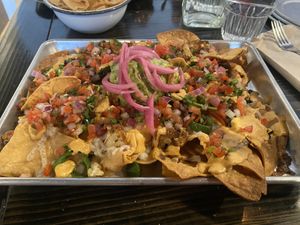 Nachos- plentiful   at Centro Neighborhood Kitchen in Burien