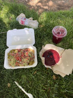 Beet juice, nachos, pb&j pie at The Hearty Beet Cafe in St George