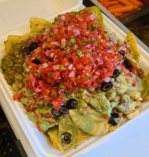 Loaded nachos at The Hearty Beet Cafe in St George