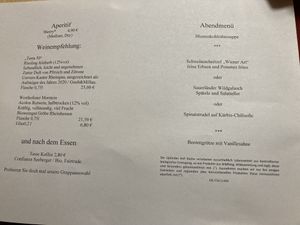 3-course menu with vegetarian options that could be veganized  at Upländer Hof in Willingen Upland