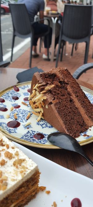 Tarta de chocolate vegana at Fresh Green in San Sebastian