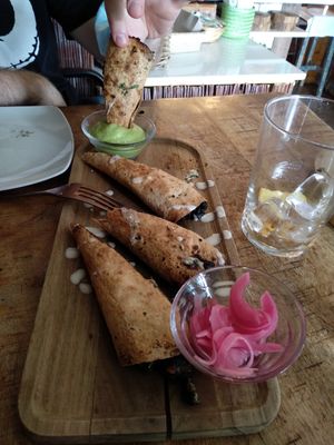 Quesadilla vegana at Fresh Green in San Sebastian