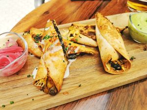 Quesadillas at Fresh Green in San Sebastian