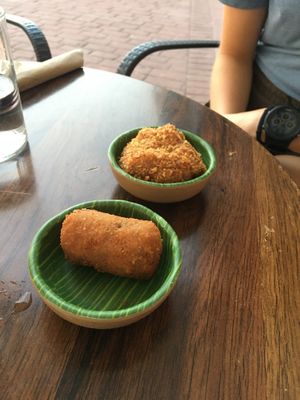Croquettas (starters) at Fresh Green in San Sebastian