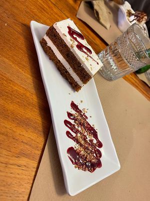 Carrot cake  at Fresh Green in San Sebastian