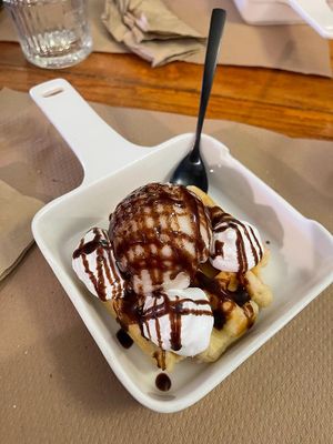 Waffle  at Fresh Green in San Sebastian