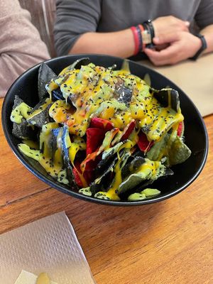 Nachos/totopos  at Fresh Green in San Sebastian