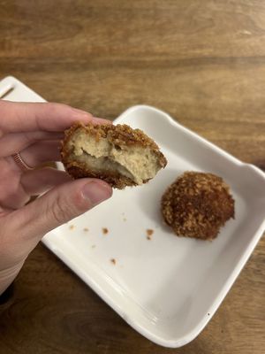 mushroom croquetas   at Fresh Green in San Sebastian