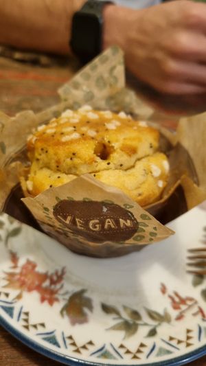 Vegan Lemon muffin at Fresh Green in San Sebastian
