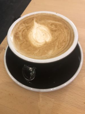 Latte at Round & Square in Helsinki