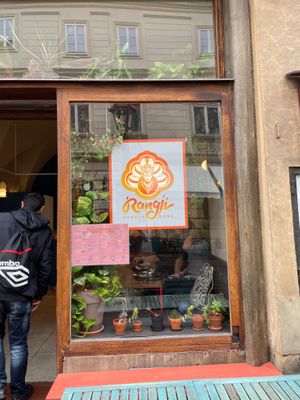 The view from the street at Rangji Masala Dosa in Krakow
