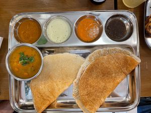 the classic dosa at Rangji Masala Dosa in Krakow