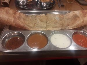 Spinach dosa at Rangji Masala Dosa in Krakow