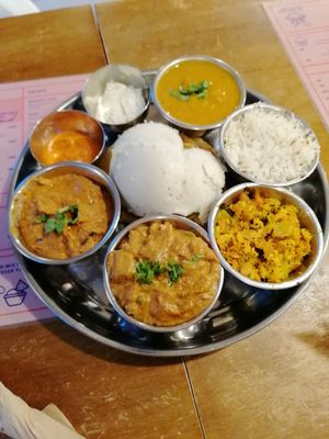 Delicious! Big meal, more than enough for 2 people, costs 59 slotz. at Rangji Masala Dosa in Krakow