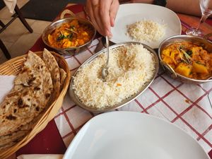Masala and house special with rice and roti at Taste it India in Essen