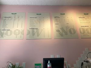 Drinks menu   at WOOOW Matcha in Belgrade