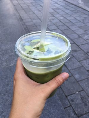 Iced Matcha Latte  at WOOOW Matcha in Belgrade