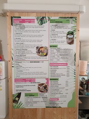 Menu with Vegan options at Apopo in Antibes