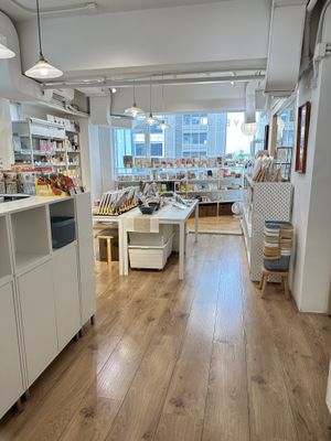 Shop interior. Sept 2024 - there was a Saturday cooking class occurring in the adjacent kitchen space but signage indicated no photos of that area    at Veggie Labo in Hong Kong Island
