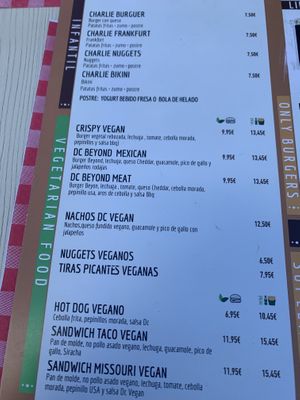 Menu  at DC Burguer 2.0 in Cubelles