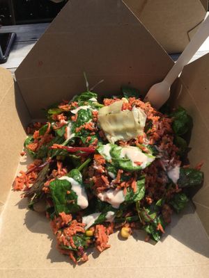 Jerk chicken it was huge   at Cosy Jazz Cafe in Blackpool