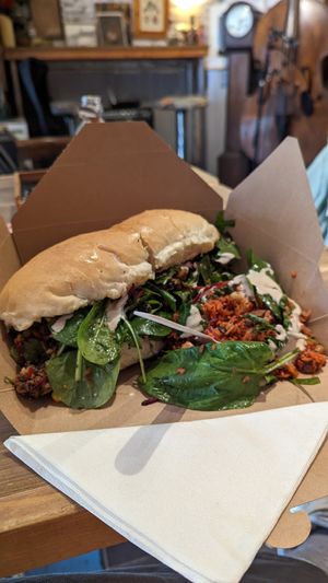 Philly cheese steak! at Cosy Jazz Cafe in Blackpool