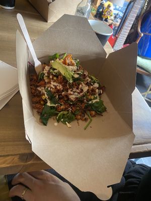 Jerk chick’n huge portion, great price!   at Cosy Jazz Cafe in Blackpool