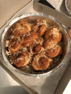 Vegan cheesy knots  at Mario's Pizza in Orlando