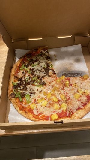 Vegan cheese and vegan steak  at Mario's Pizza in Orlando