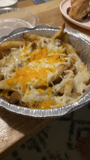 Vegan cheese fries  at Mario's Pizza in Orlando