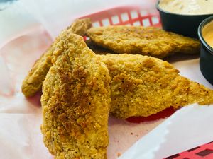 Vegan Tenders
 at Mario's Pizza in Orlando