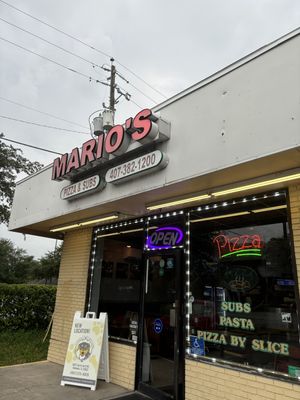 outside   at Mario's Pizza in Orlando