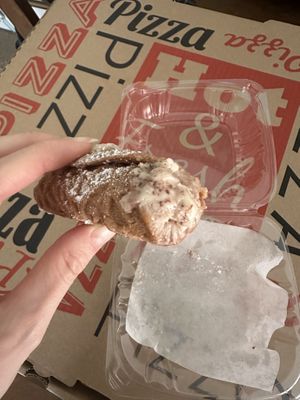 Cookies and cream cannoli. 3.5/5. Overly sweet.  at Mario's Pizza in Orlando