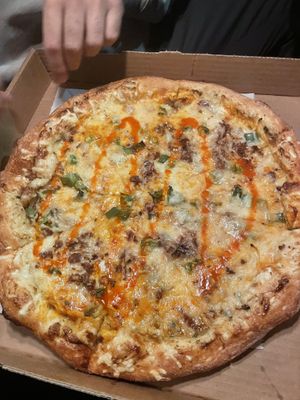 Buffalo chicken pizzaa  at Mario's Pizza in Orlando