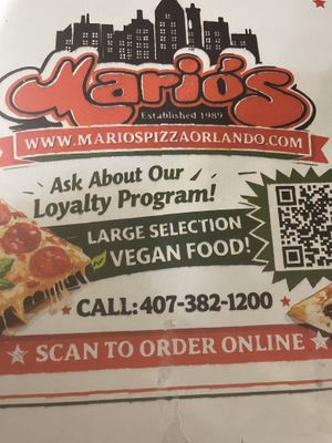   at Mario's Pizza in Orlando