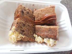 Vegan biscoff cake at The Green Kitchen in Newport