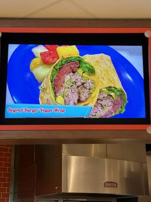 The scary visuals before the meal   at Universal Studios - Bayliner Diner in Orlando