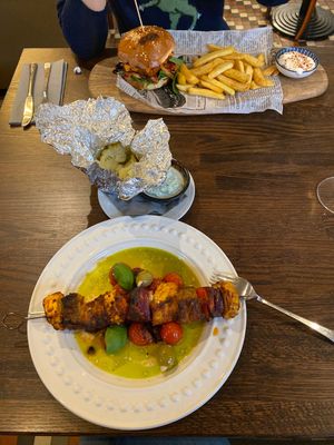 Burger i szaszłyk  at Szklarnia Warszawa in Warsaw