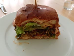 vegan Burger "Greenhorn" at Hempels Burger in Erlangen