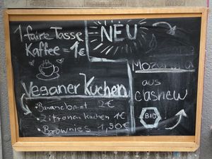 Vegan vegan at Weltladen Cafè in Gottingen