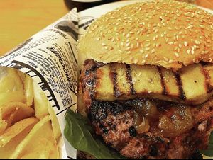 Veg Burger  at Charlotte's Grill in Vilassar De Mar