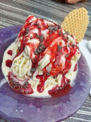 Spaghettieis at Edelweiss in Oberhausen