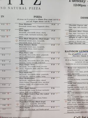 menu at Oppi'z in Santa Barbara